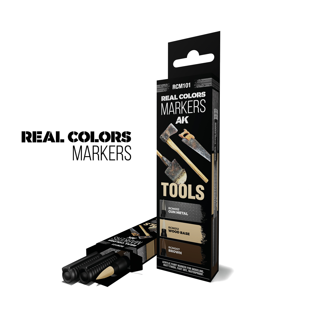 AK Interactive REAL COLORS MARKERS Set Tools - Set 3 Real Colors Markers