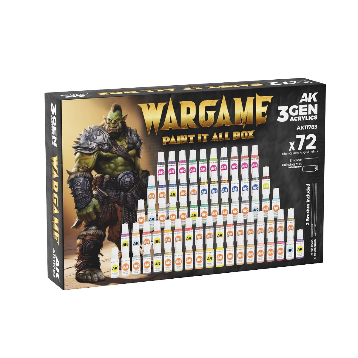 AK Interactive Wargame Paint It All Box 72 Colors 3Gen