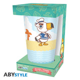 Animal Crossing Large Glass 400ml "Beach Characters"