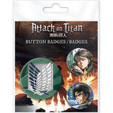 Attack On Titan Badge Pack Eren & Levi