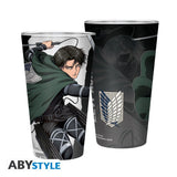 Attack On Titan Large Glass 400ml Levi S4