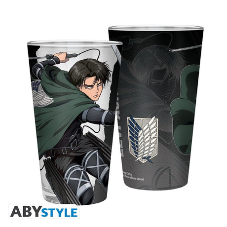 Attack On Titan Large Glass 400ml Levi S4