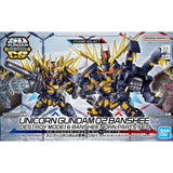 Bandai SD Gundam Unicorn 02 Banshee (Destroy) & Norn Parts Mobile Suit Gundam (8cm)