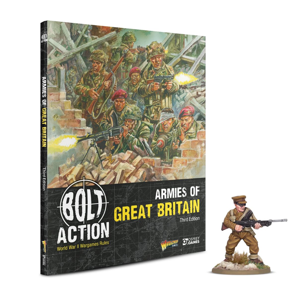 Bolt Action Armies of Great Britain (3rd Ed) mit Capt. John Henry Miniatur
