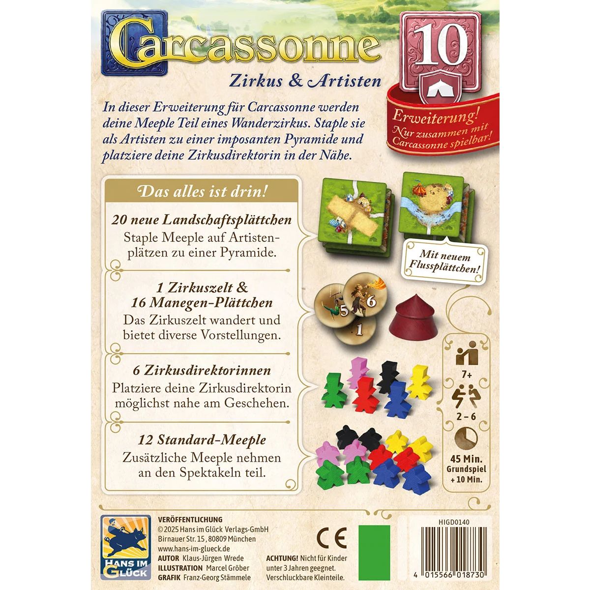 Carcassonne - Erweiterung 10 Zirkus & Artisten (v3.1)