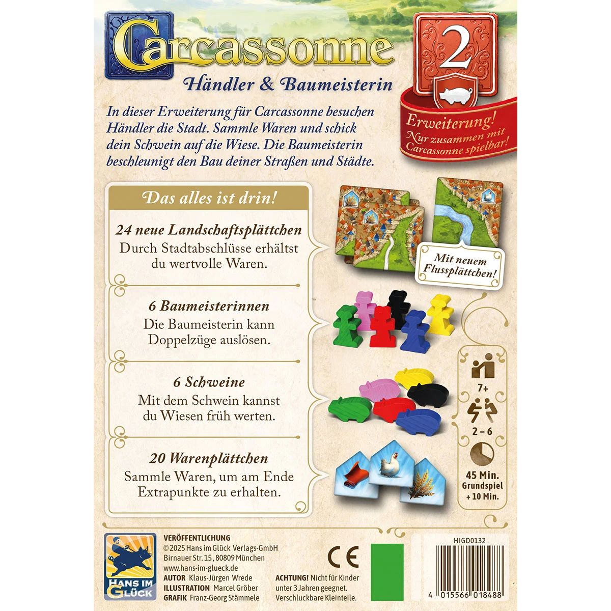 Carcassonne - Erweiterung 2 Händler & Baumeisterin (v3.1)