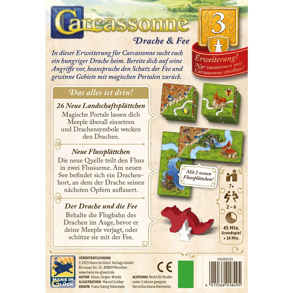 Carcassonne - Erweiterung 3 Drache & Fee (v3.1)