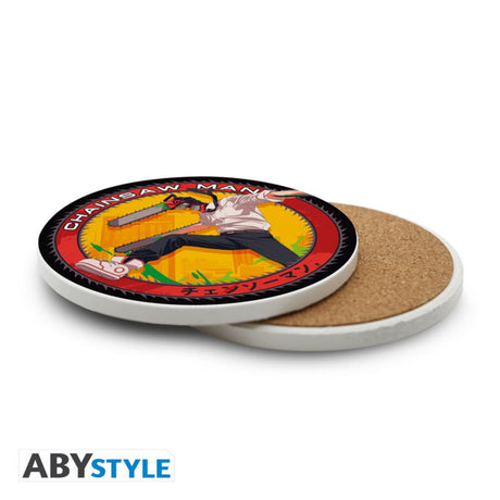 Chainsaw Man Ceramic Coasters "Chainsaw Man"