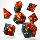 Crit Stones Volcanic Amber Resin RPG Dice Set