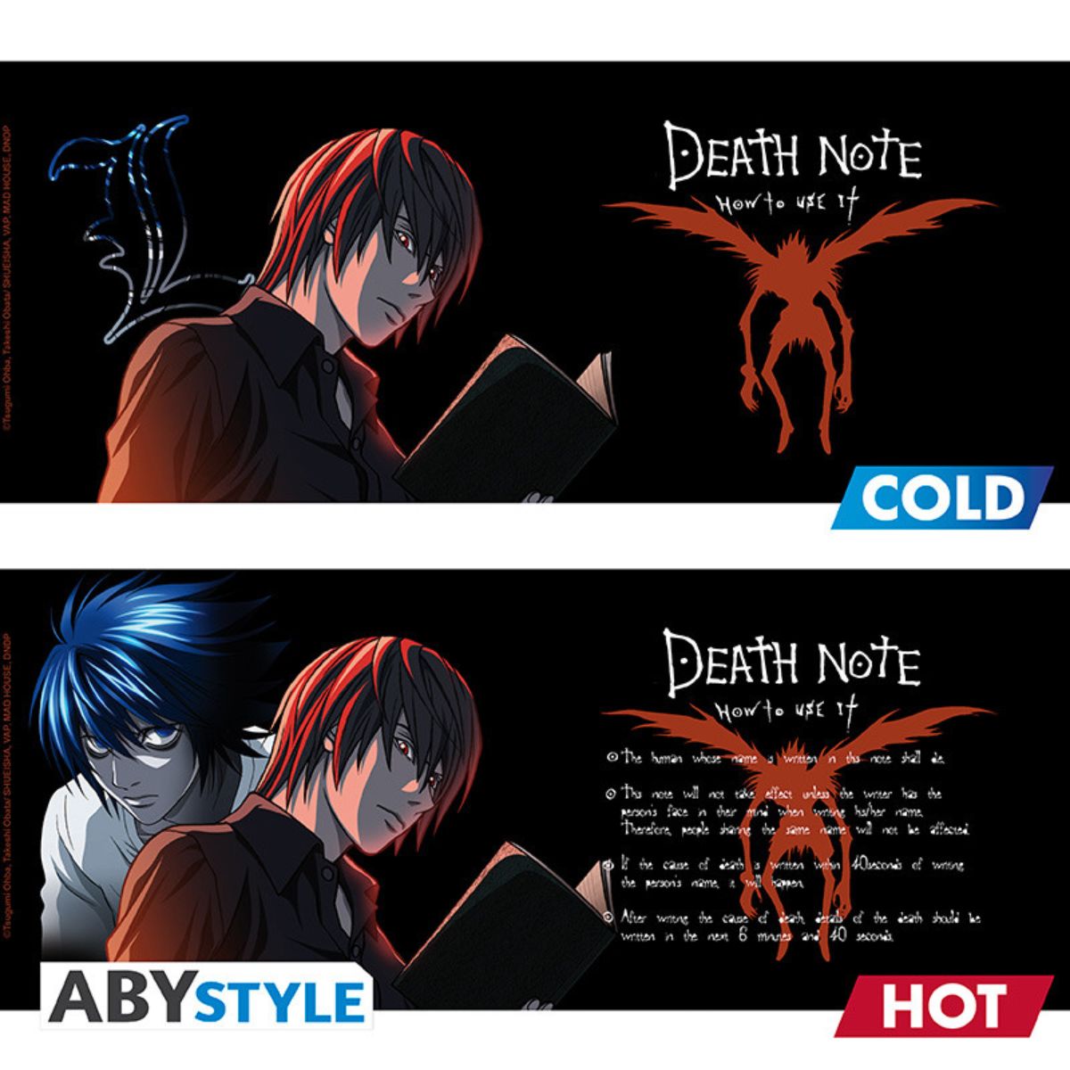 Death Note L & Light Heat Change Tasse (460 ml)