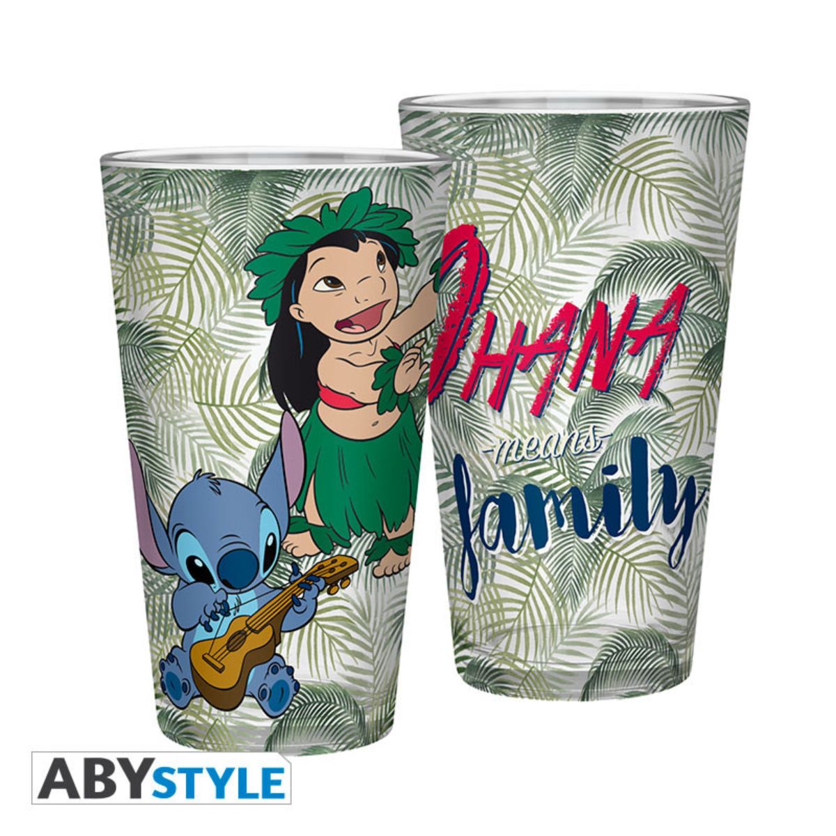 Disney Large Glass 400ml Lilo & Stitch