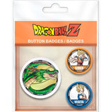 Dragon Ball Badge Pack Dbz/Goku, Vegeta & Shenron X4