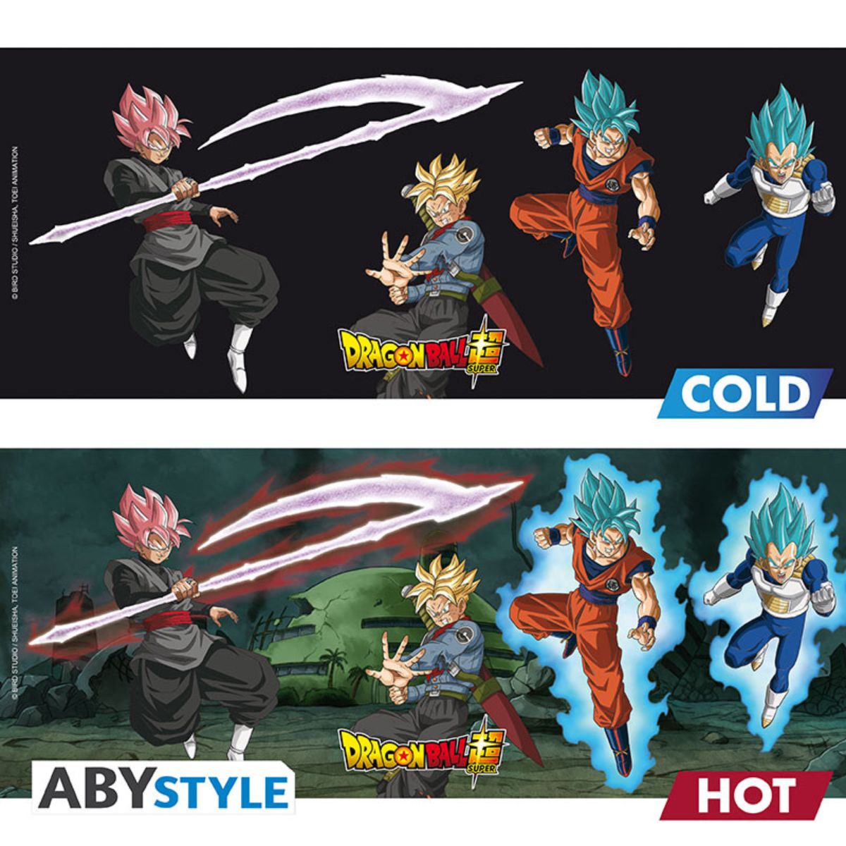 Dragon Ball Super Saiyans vs Black Heat Change Tasse (460 ml)