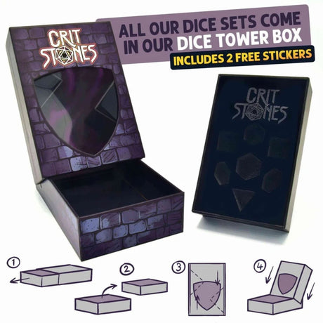 Eldritch Iris Electroplated Floating Eye Rpg Dice Set