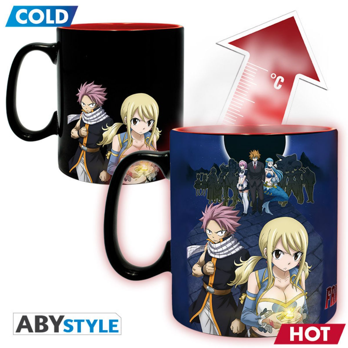 Fairy Tail Mug Heat Change 460 ml Natsu & Lucy