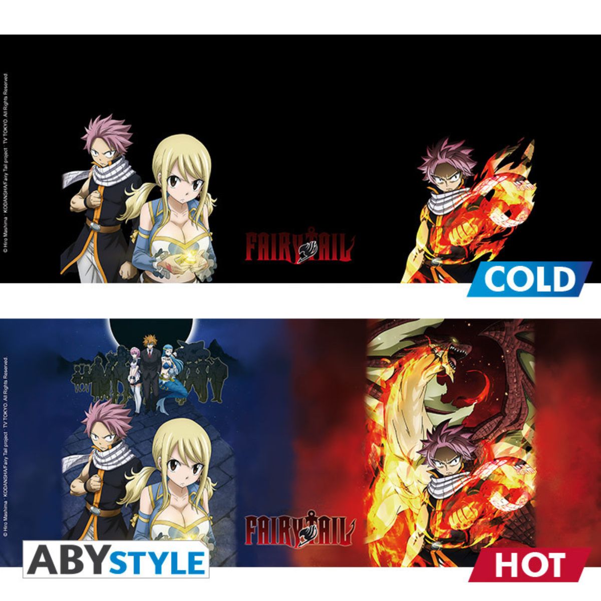 Fairy Tail Mug Heat Change 460 ml Natsu & Lucy