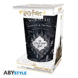 Harry Potter Large Glass 400ml Marauder'S Map Matte