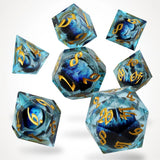Ice Dragon'S Gaze Floating Eye Rpg Dice Set