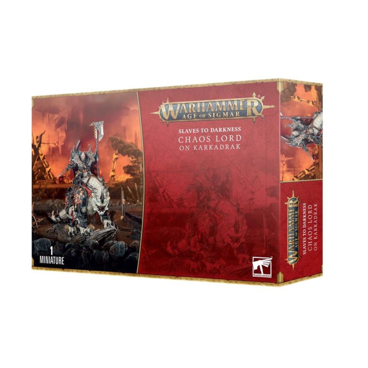 Warhammer Age of Sigmar Slaves to Darkness Chaos Lord on Karkadrak