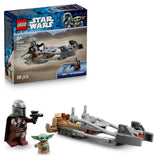 LEGO Star Wars Der Mandalorianer und Grogu auf ihrem Speeder Bike 75436