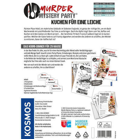 Murder Mystery Party Kuchen für eine Leiche