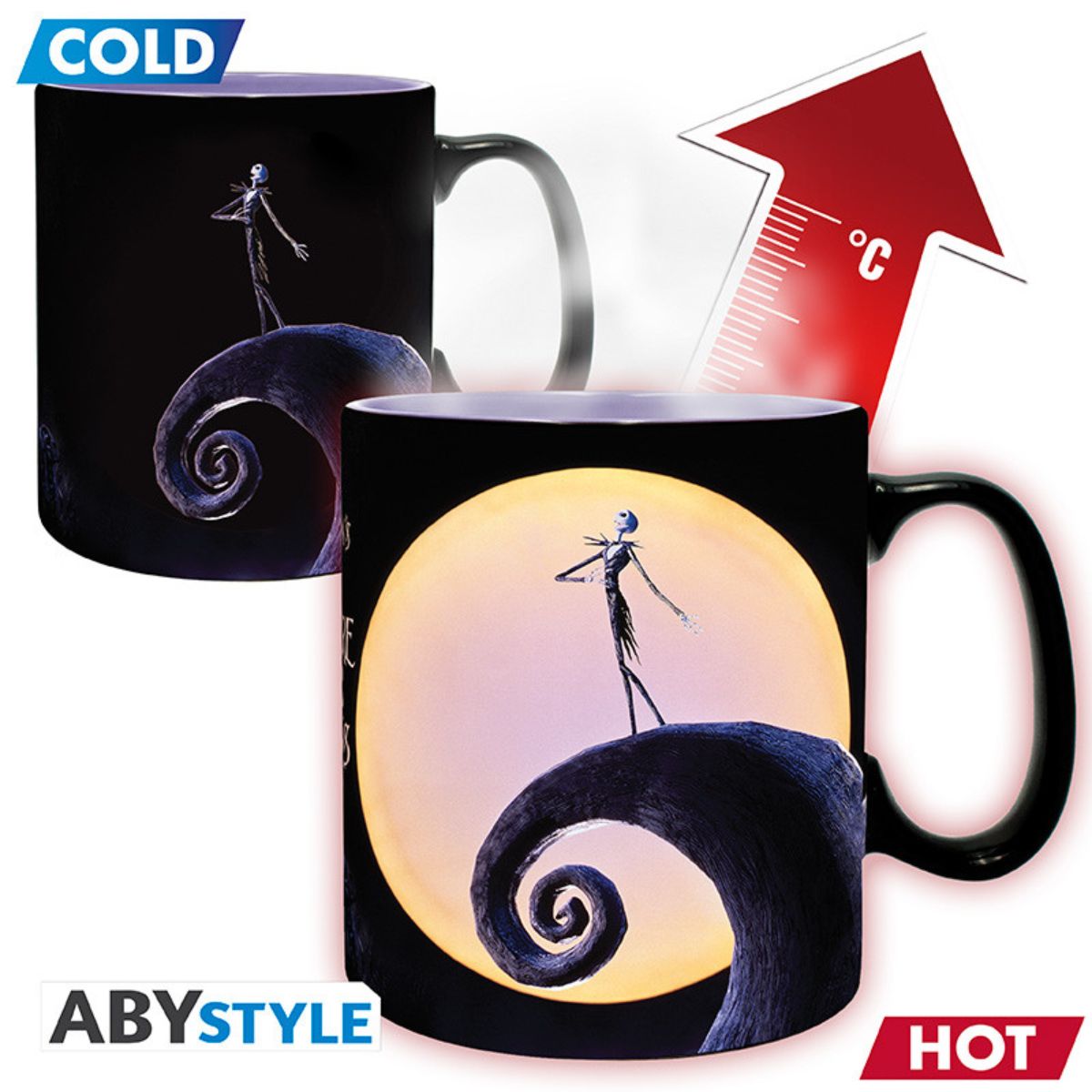 Nightmare Before Xmas Mug Heat Change 460 ml Jack & Moon