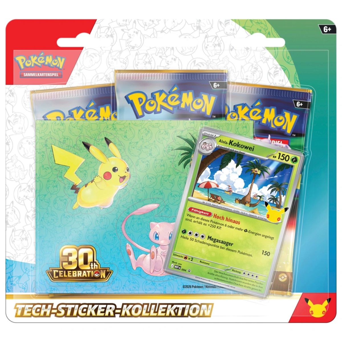 Pokémon 30 Jahre Alolan Exeggutor Tech Sticker Collection Deutsch