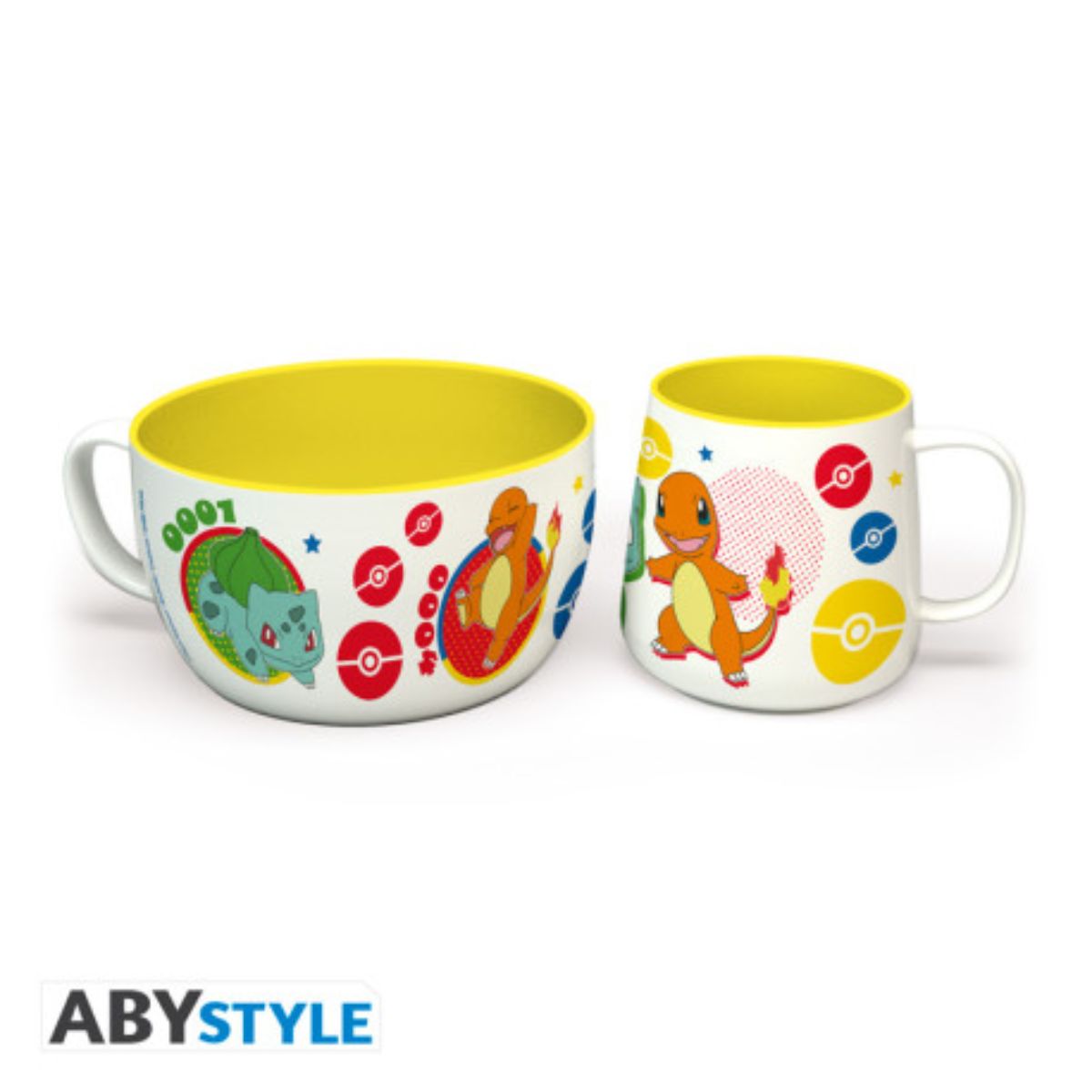 Pokemon Breakfast Set Mug + Bowl Pikachu & Kanto Starters