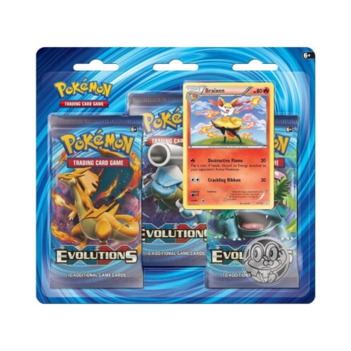 Pokémon Evolutions 3-Pack Blister Braixen Englisch