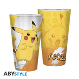 Pokemon Large Glass Premium 400ml Pikachu Foil