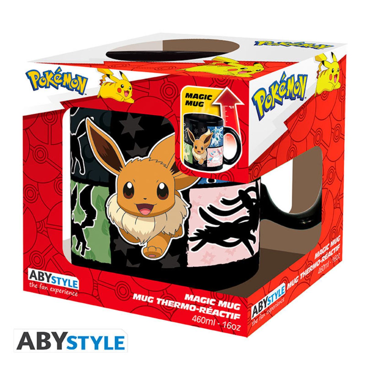 Pokemon Mug Heat Change 460 ml Eevee Cardboard Box