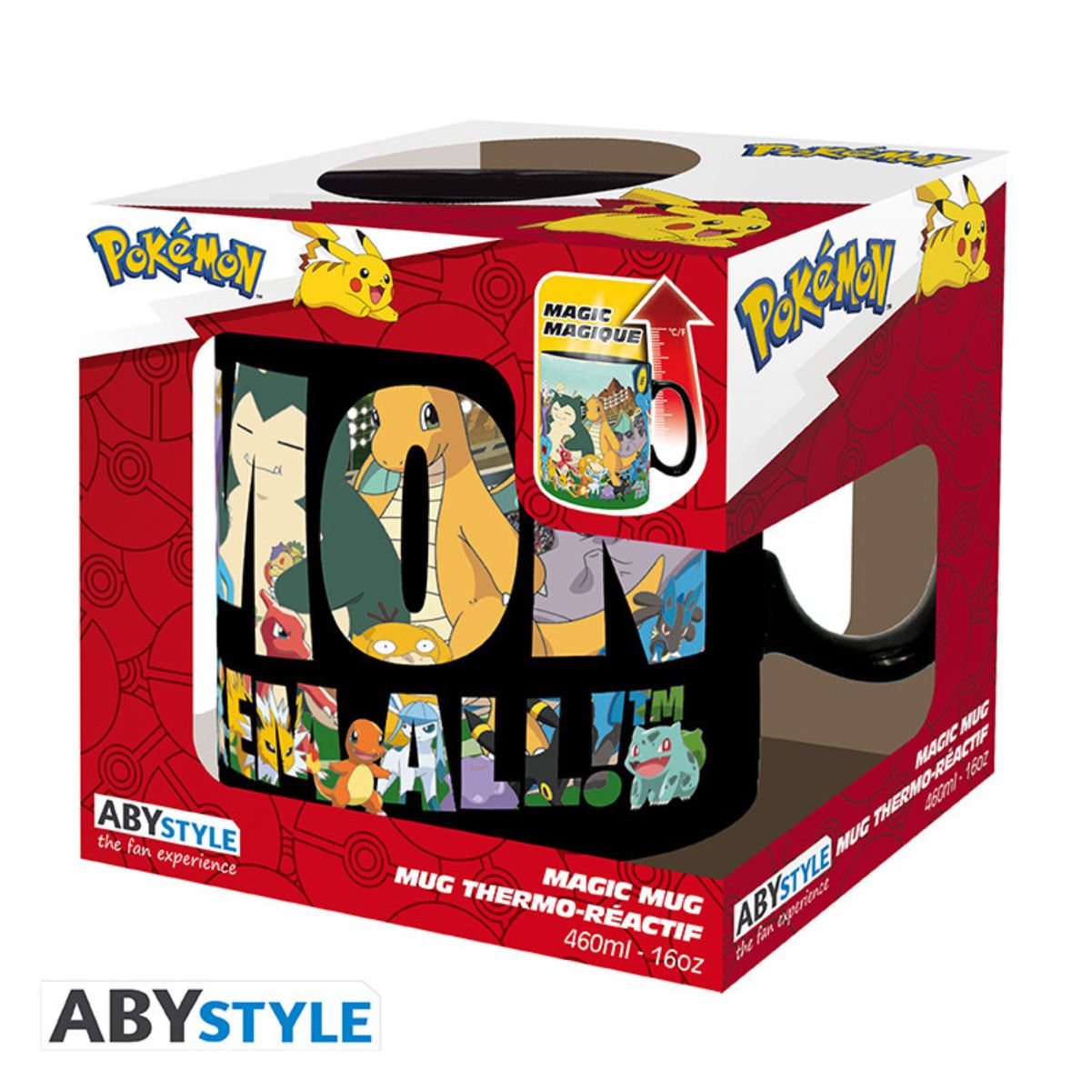 Pokemon Tasse Heat Change 460 ml "Gotta Catch Em All"