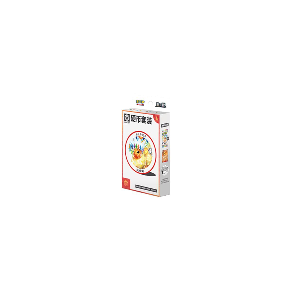 Pokémon Terastal Gathering Flareon Coin Set & Booster Pack Chinesisch