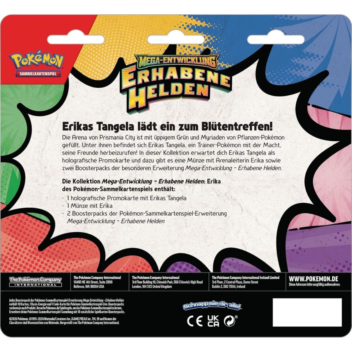 Pokémon Erhabene Helden 2-Pack-Blister Erikas Tangela Deutsch