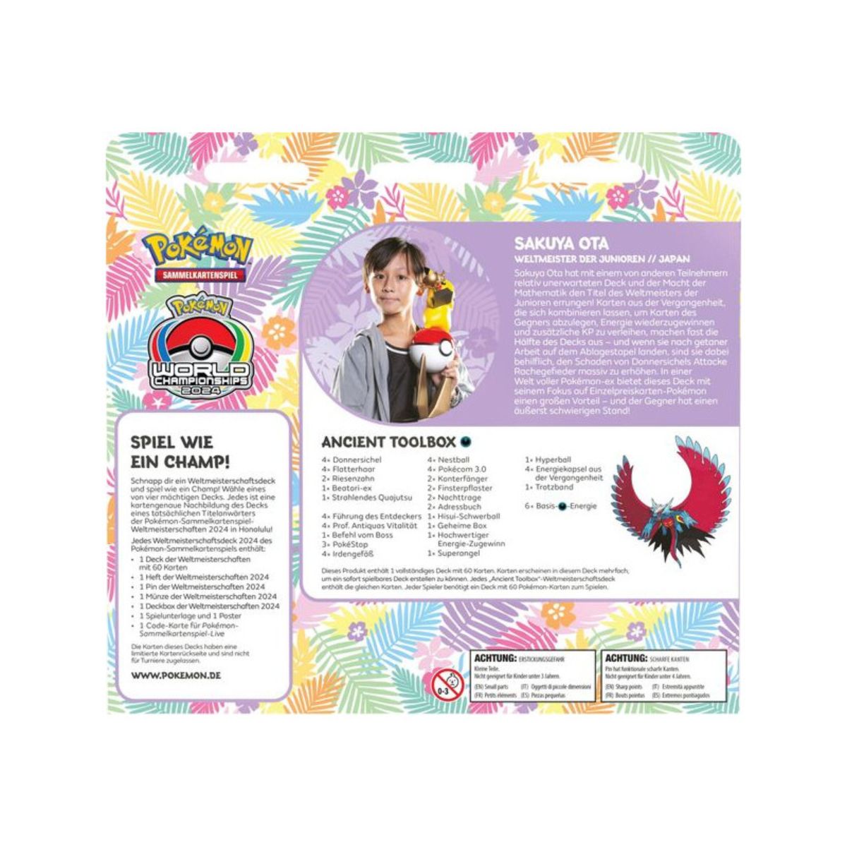 Pokemon Weltmeisterschaftsdeck 2024 Sakuya Ota "Ancient Toolbox" Deutsch