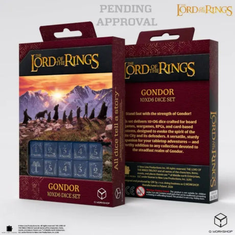 Q-Workshop Gondor The Lord Of The Rings 10 × D6 Dice Set