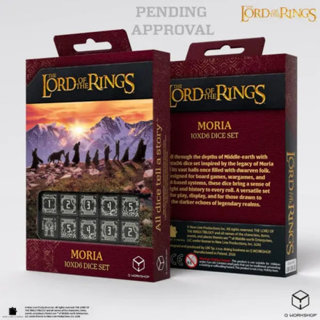 Q-Workshop Moria The Lord Of The Rings 10 × D6 Dice Set