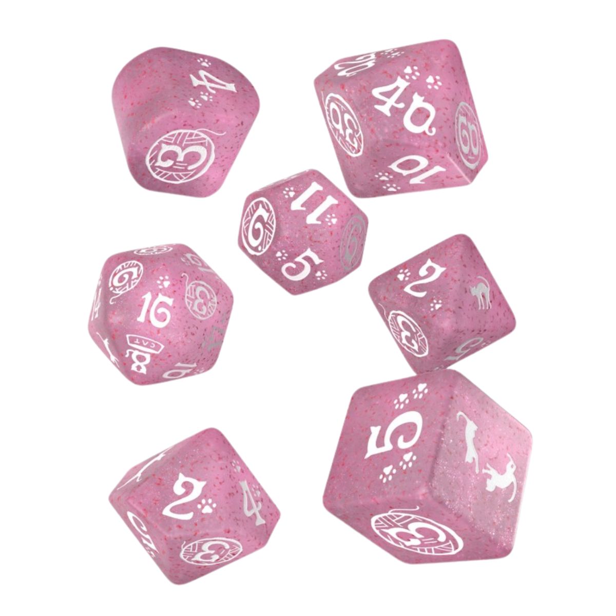Q-Workshop Cats Modern Dice Set Daisy