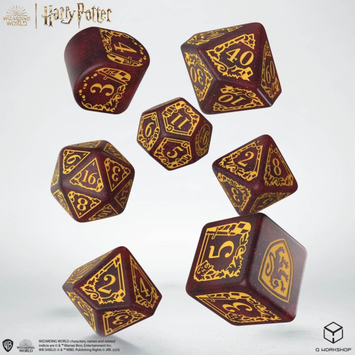 Q-Workshop Harry Potter Gryffindor Modern Dice Set Rot