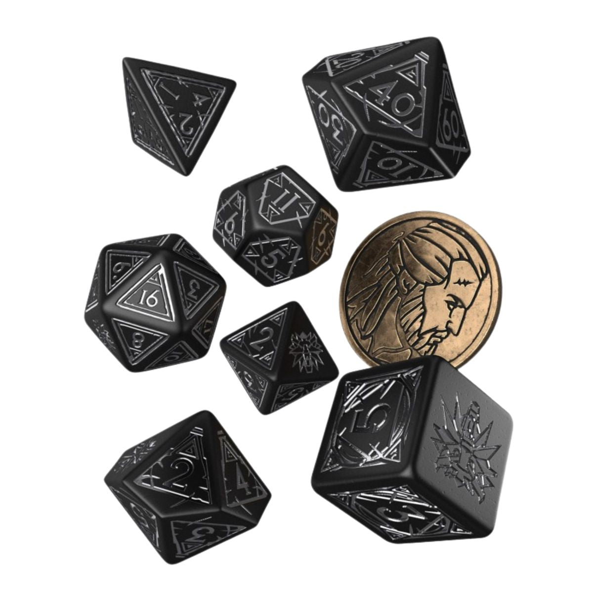Q-Workshop The Witcher Dice Set Geralt The Silver Sword