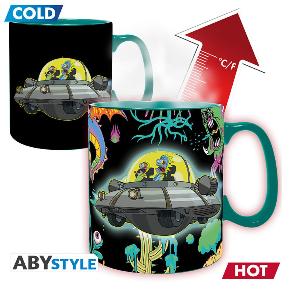 Rick And Morty Mug Heat Change 460 ml-Spaceship-Box