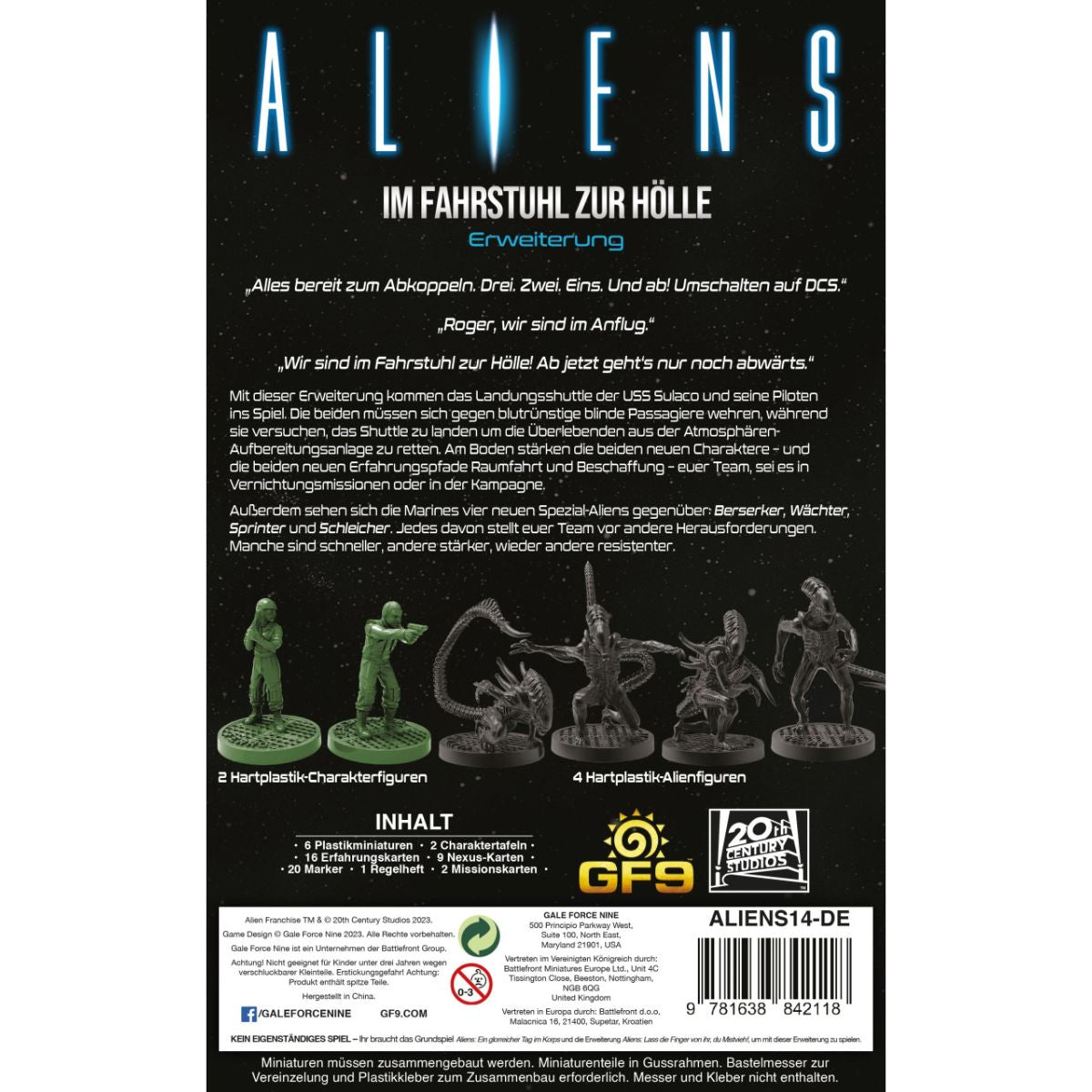 Aliens: Im Fahrstuhl zur Hölle [Erweiterung] Updated Edition (Deutsch)