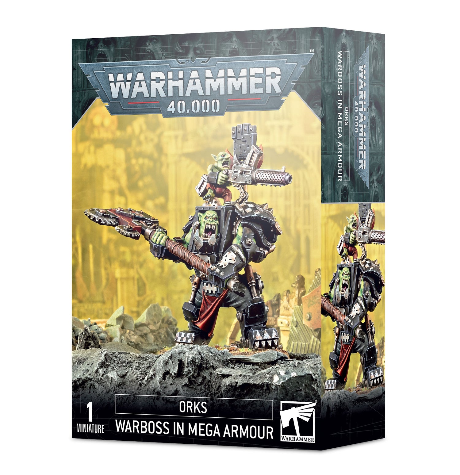 Warhammer 40.000 Orks Warboss in Mega Armour