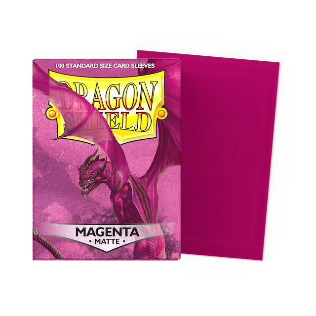 Dragon Shield Standard Size Matte Sleeves - Magenta (100 Sleeves)