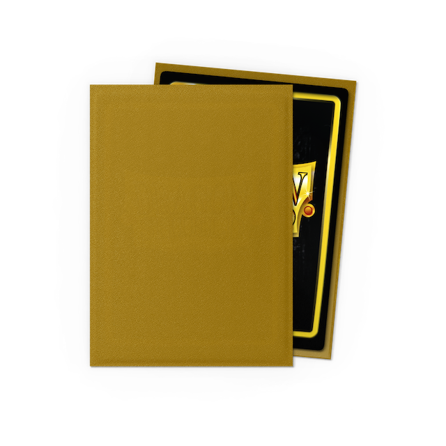 Dragon Shield Standard Size Matte Sleeves - Gold (100 Sleeves)