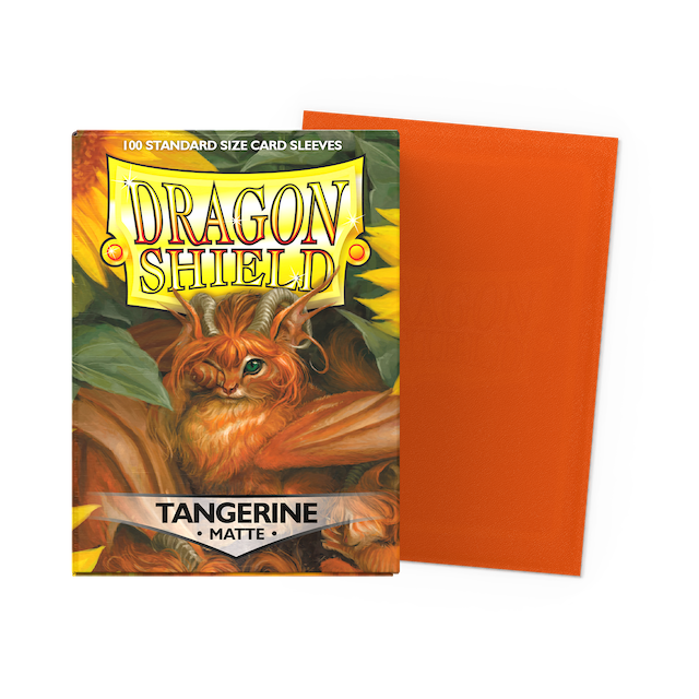 Dragon Shield Standard Size Matte Sleeves - Tangerine (100 Sleeves)
