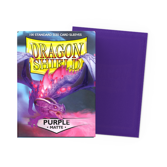 Dragon Shield Standard Size Matte Sleeves - Purple (100 Sleeves)