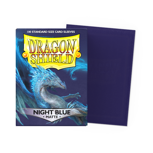 Dragon Shield Standard Size Matte Sleeves - Night Blue (100 Sleeves)