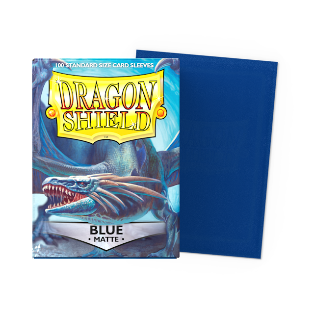 Dragon Shield Standard Size Matte Sleeves - Blue (100 Sleeves)