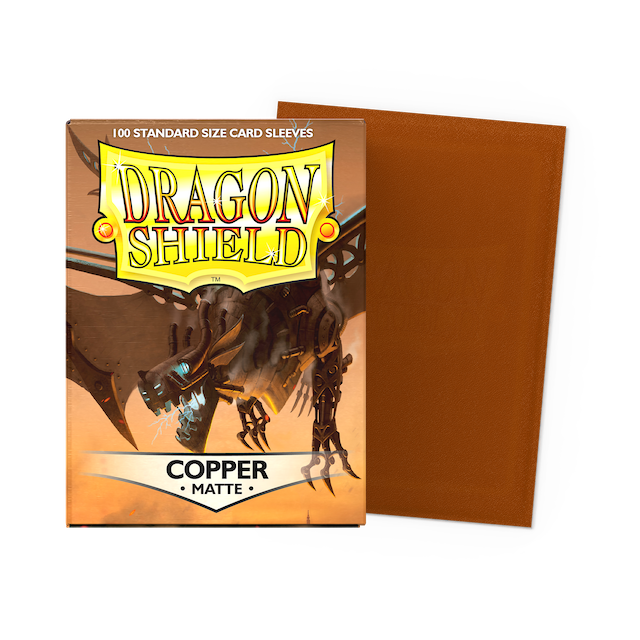Dragon Shield Standard Size Matte Sleeves - Copper (100 Sleeves)